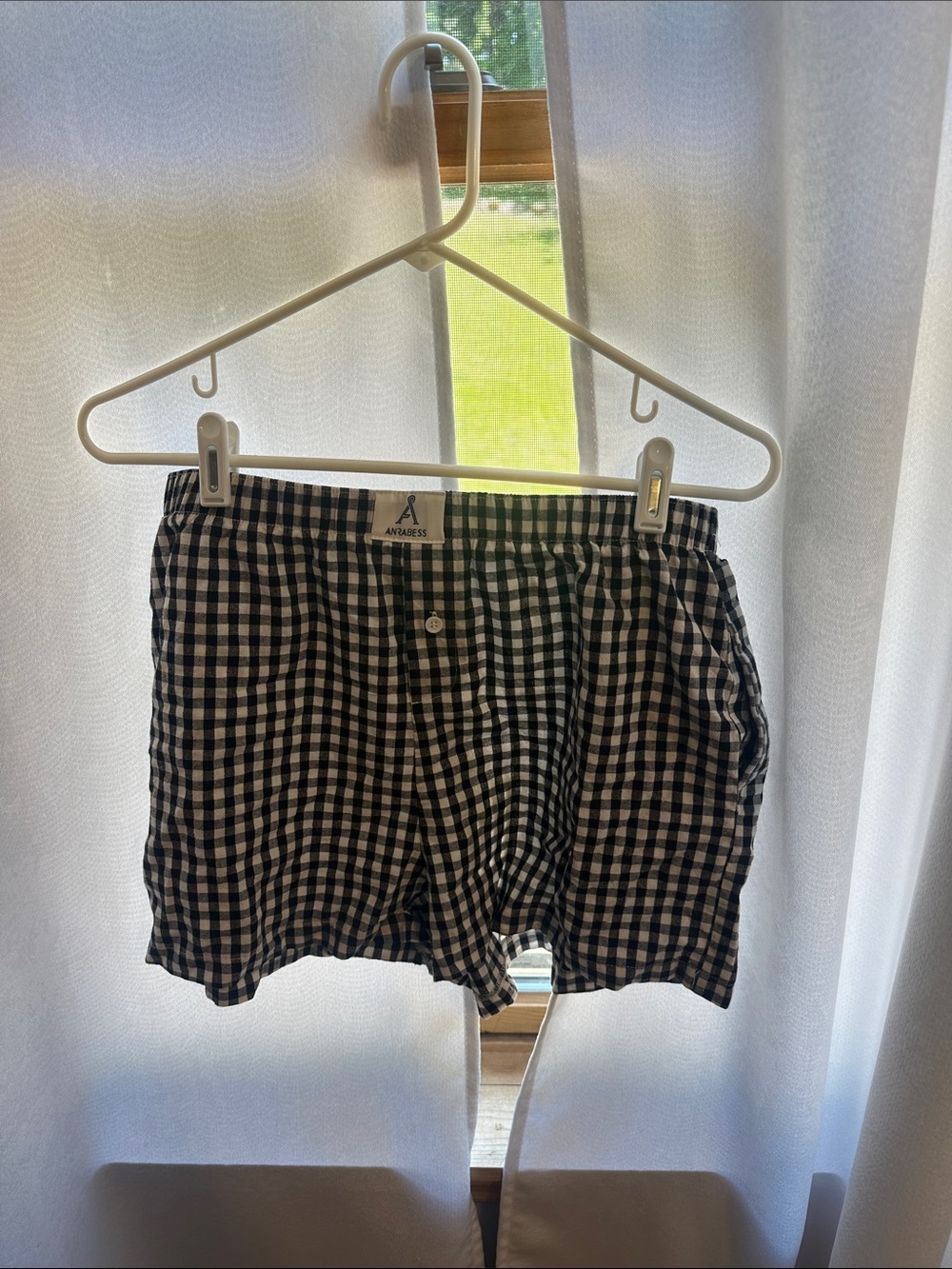Anavahess Black & White Gingham Women’s Shorts